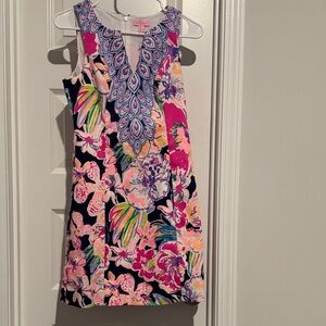 Lilly Pulitzer Pink and Blue Patterned Dress